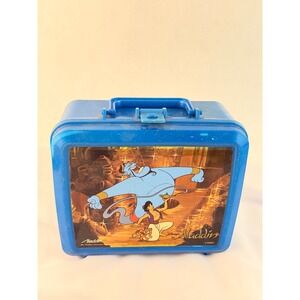 Vintage 1992 Disney Aladdin Lunch Box with Thermos Aladdin Industries Blue